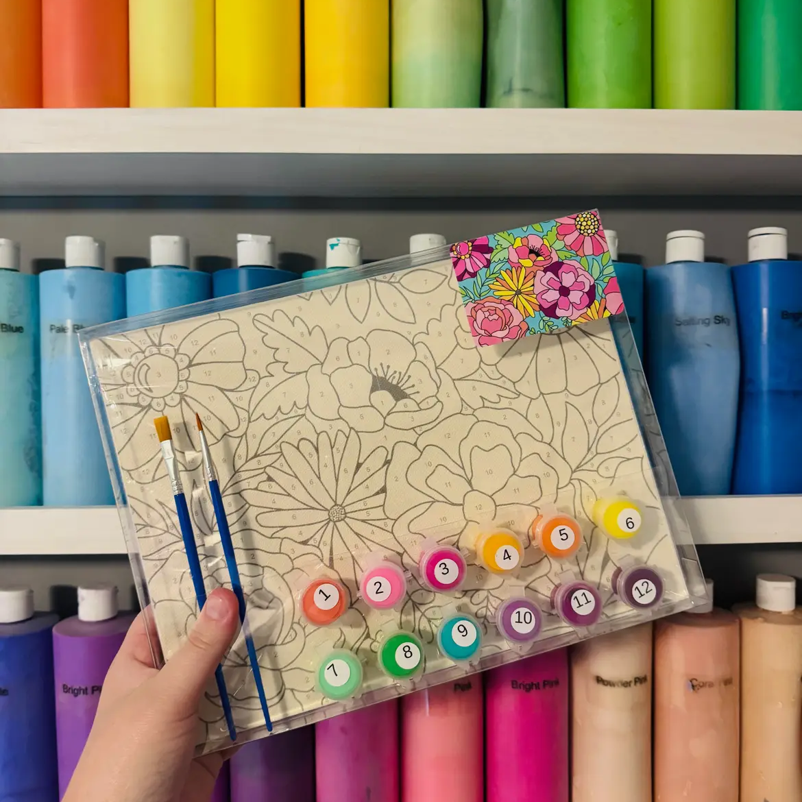 Colorful Flowers Paint By Number Kit