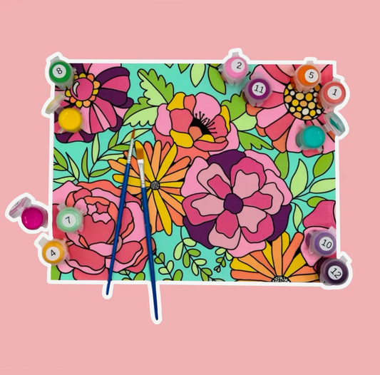 Colorful Flowers Paint By Number Kit